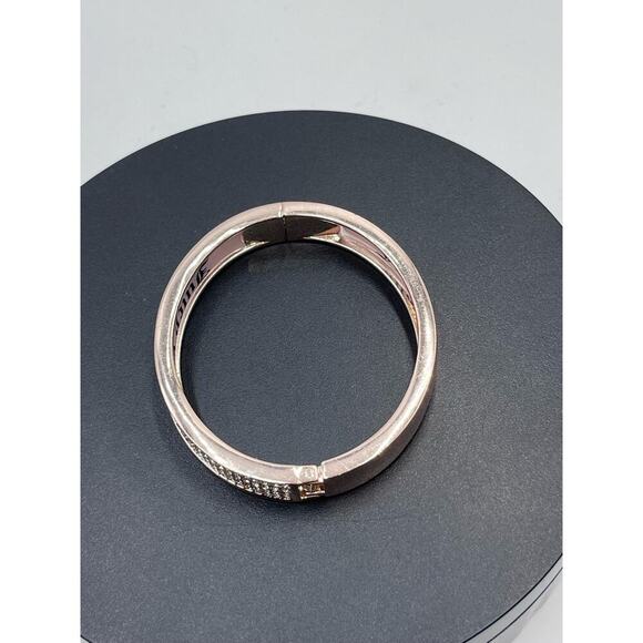 Juicy Couture Vintage Rose Gold Pave Crystal Bangle Bracelet - Picture 9 of 11